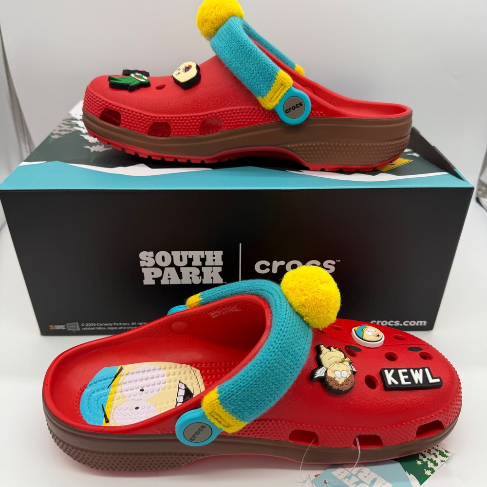 South Park Crocs Eric Cartman Classic Clog Red Mens 8 Womens 10 New